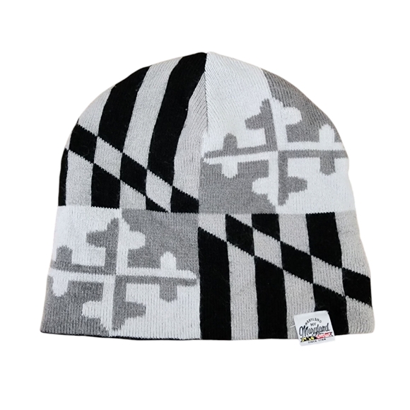 Maryland My Maryland Baltimore Ravens Flag Knit Beanie Gray Black One Size - Picture 1 of 2
